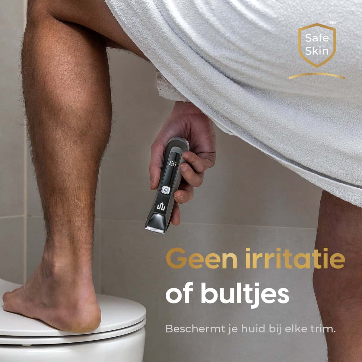 Mancraft Bodygroomer für Männer - Mit Präzisionsaufsatz - Extra Sicher - Wasserdicht - 2 Längenkämme - Trimmer für Körper und Intimbereich - Intimrasierer